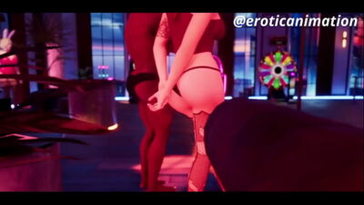Negão comendo a ruiva gostosa na boate | 3D Porn Cena Erótica