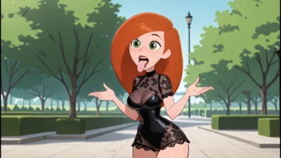 Redhead Cartoon Girl Sexy Black Lingerie Try On Haul Ai