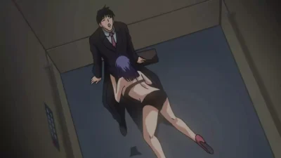 ”The Big Boss and the Perv Secretary” Stucked Together in a Broken Elevator – Hentai Sex Anime, ENG Sub