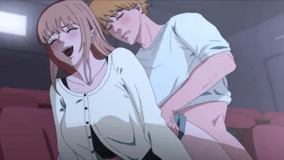 Movie With Makima: Sex Time At Cinema ( Uncensored )