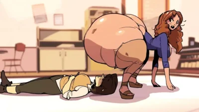 Facesitting in the GYM with Giant ASS – Cartoon Sex Parody