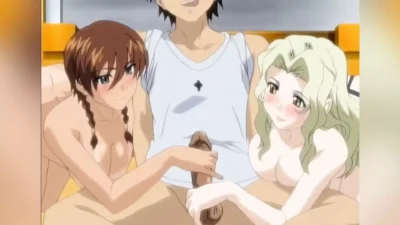 Lesbians caught by young step brother, so they fuck him