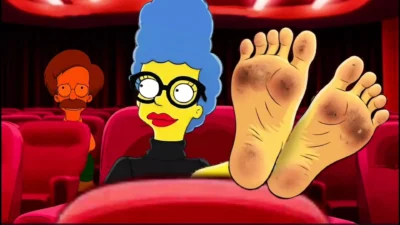 Tarantino Parody. Once Upon Time a… Housewife Mrs Sinpsom Teases with Dirty Feet. Cartoon Foot Fetish
